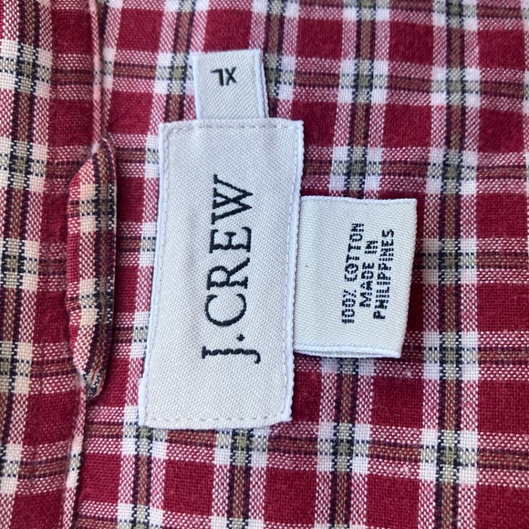 Men’s vintage j crew long sleeve button down plaid shirt sz xl 1 pocket - Picture 10 of 12